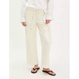 NWT Free People We The Free Park Ave Pants High Rise Utility Cotton L 281959